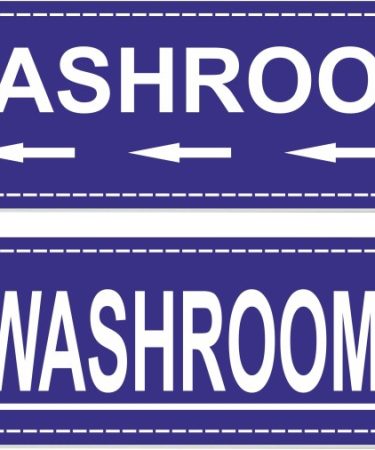 Stcikers guru Washroom Sign Board Size 4 X 12 Inch Pack Of 1 Set Emergency Sign