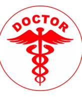 Doctor logo round sticker - self adhesive