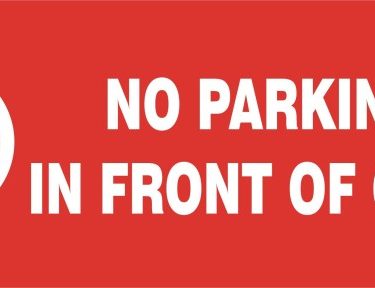 No Parking In Front Of Gate Sign Board For Office Canteen School Hospital Home Or Any Other Suitable Area Vinyl Signage 3mm Foam Sheet With Double Sided Gum Tape at Back Side Multi-color (26 x 11 cm) Emergency Sign
