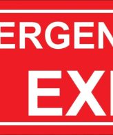 EMERGENCY EXIT Sign text sticker self adhesive