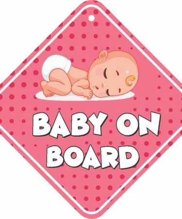 Readymade sticker 26 cm Keep Slow its Baby Car/Wall/Glass Window Self Adhesive