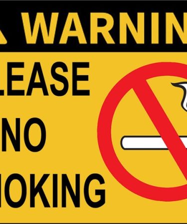 No Smoking Sticker Self Adhesive Sticker (Pack of 2)