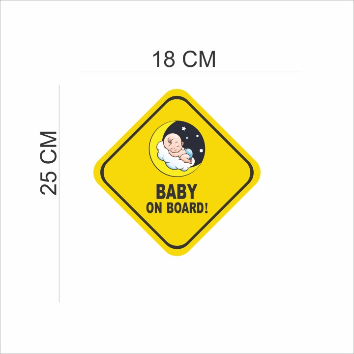 Readymade 26 cm Small Baby in Car/Wall/Glass Window Self Adhesive Sticker (Pack of 1) - Image 2