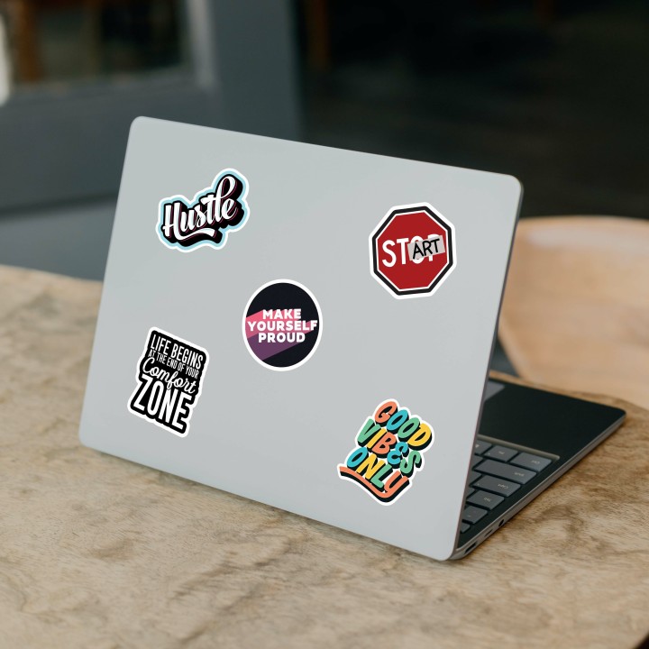 Motivational Stickers for Laptop, Diary, Guitar, Mobile Phone - Waterproof Self Adhesive Sticker (Pack of 50) - Image 2