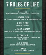 Highfive 7 Rules Of Life Motivational Quotes Digital Printed