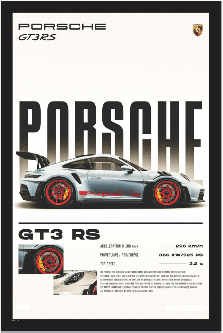 Amazing Sports Cars Poster for Room, Modern Car Poster, Car Wallpaper Fine Art Print (18 inch 12 inch, Rolled)