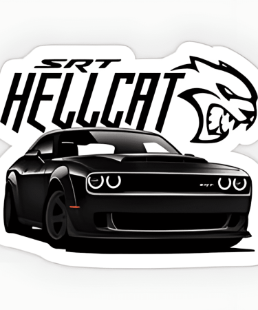 Highfive 3x3 inches SRT Hellcat Mustang Sticker self adhesive