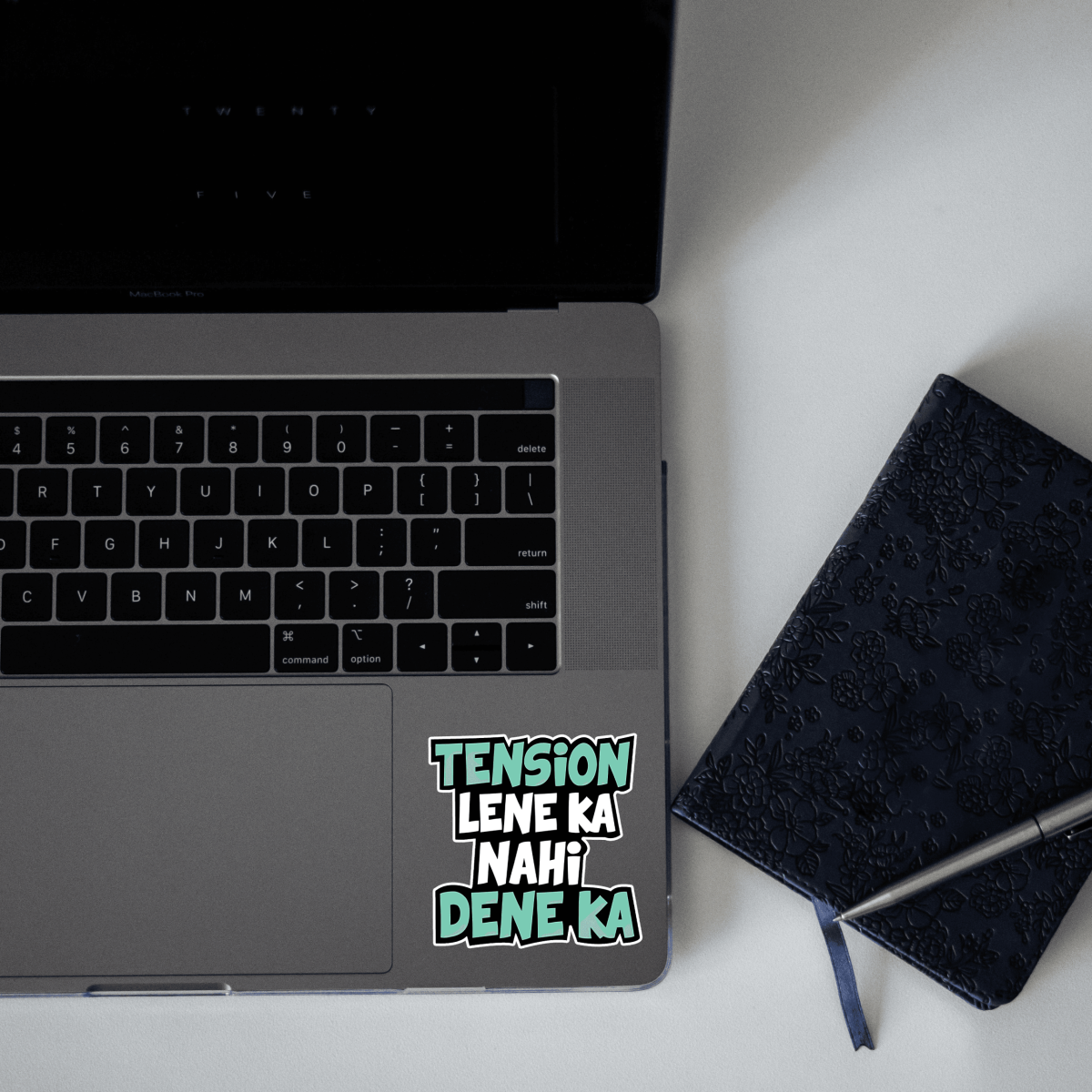 Highfive 3x3 inches Tension lene ka nahi Dene ka Sticker self adhesive - Image 2