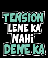 Highfive 3x3 inches Tension lene ka nahi Dene ka Sticker self adhesive
