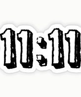 Highfive 3x3 inches 11:11 time Sticker self adhesive