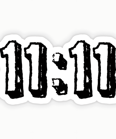 Highfive 3x3 inches 11:11 time Sticker self adhesive