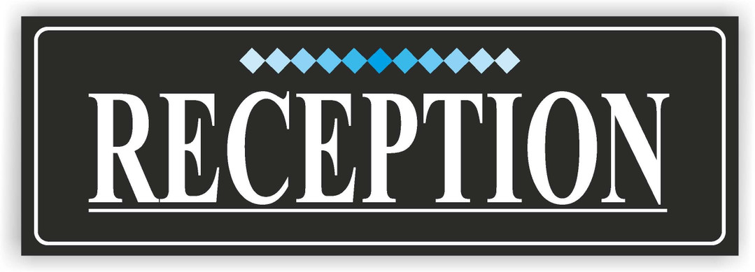 Highfive Reception Sign Board Print self adhesive
