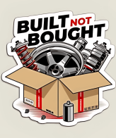 Highfive 3x3 inches Built Not Bought Sticker self adhesive