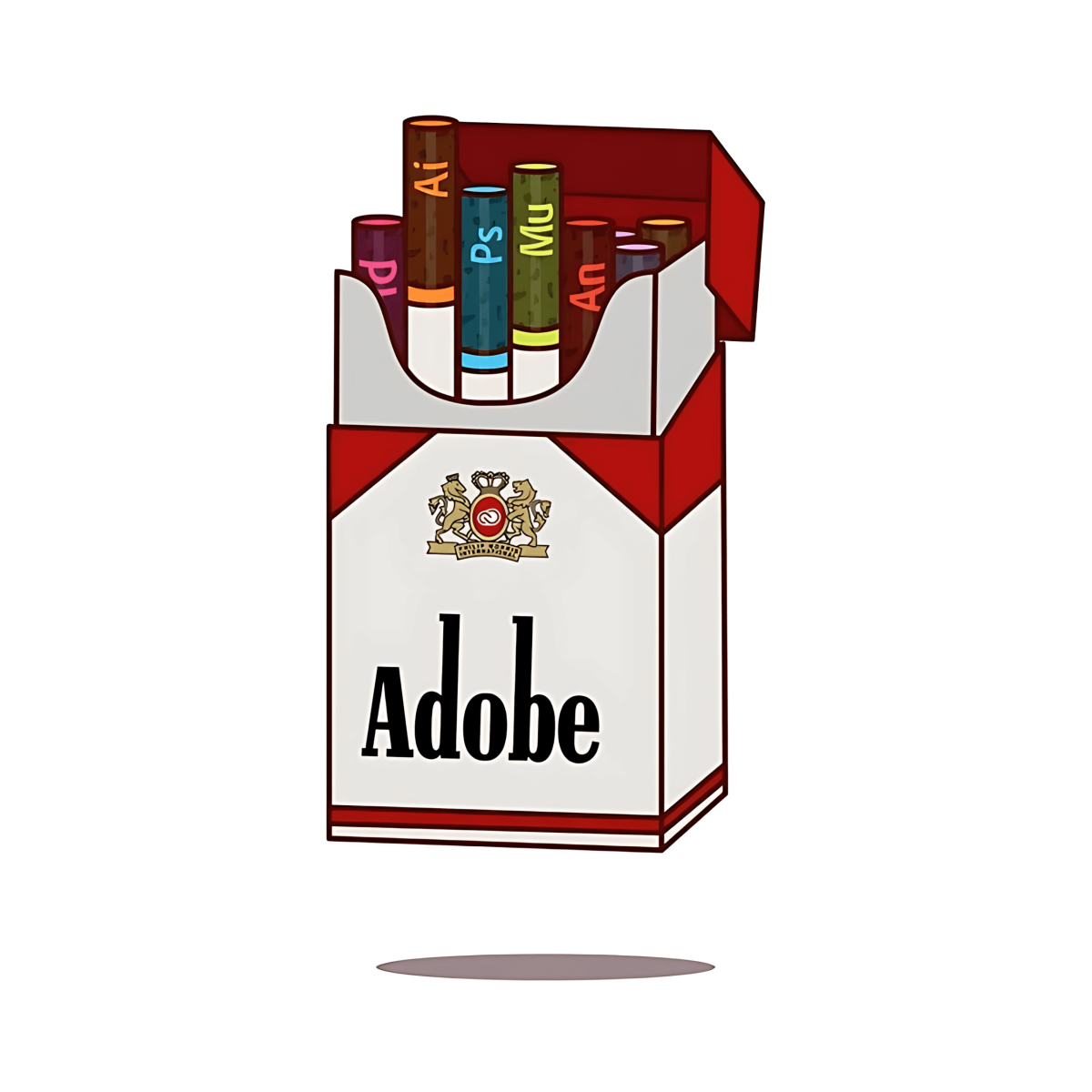 Highfive 3x3 inches Adobe cigarette Sticker Self adhesive