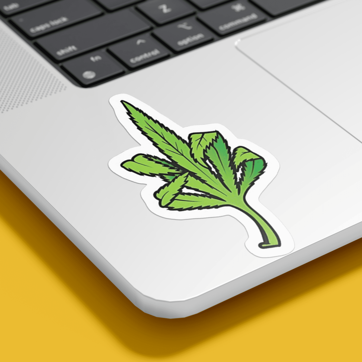 Highfive 3x3 inches Weed Middle Finger Sticker Self adhesive - Image 2