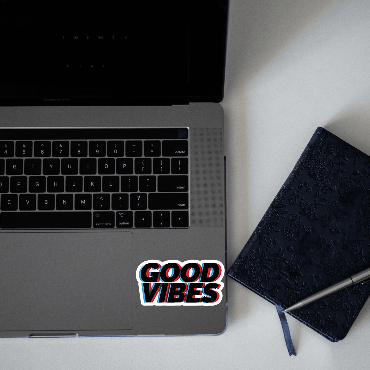 Highfive 3x3 inches Good Vibes Sticker self adhesive - Image 2