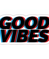 Highfive 3x3 inches Good Vibes Sticker self adhesive