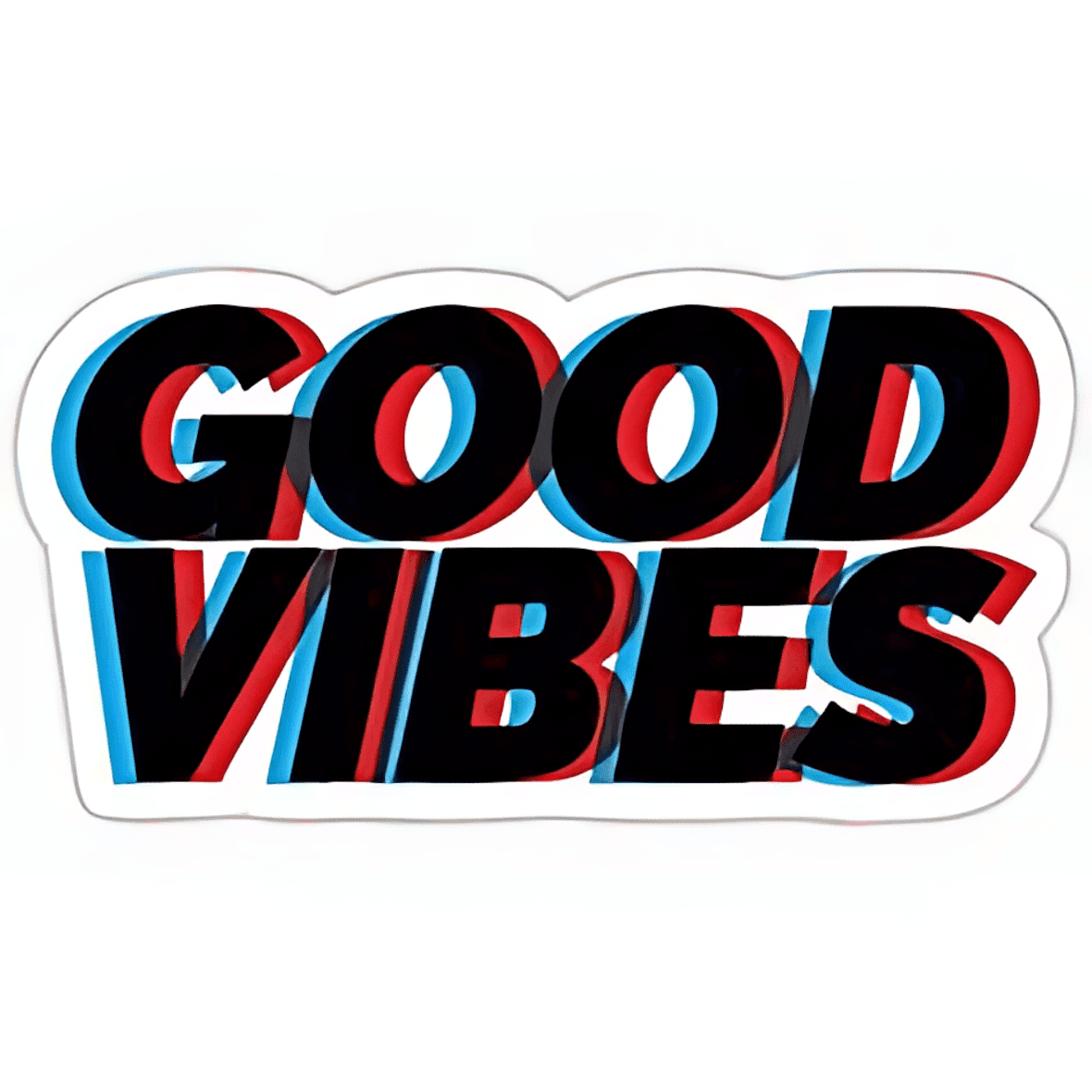 Highfive 3x3 inches Good Vibes Sticker self adhesive