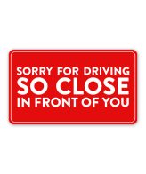 Highfive Driving So Close Car Sticker self adhesive