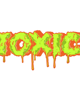 Highfive 3x3 inches Toxic Sticker self adhesive