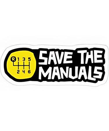 Highfive 3x3 inches Gear Manuals Sticker self adhesive