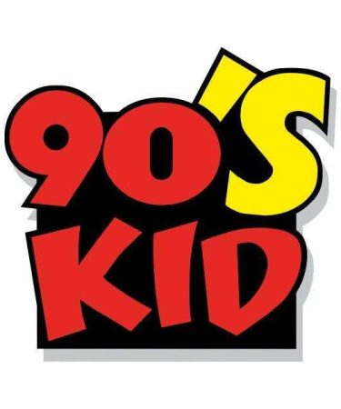 Highfive 3x3 inches 90's Kid Sticker Self adhesive