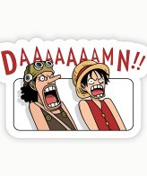 Highfive 3x3 inches Daaamn Sticker self adhesive