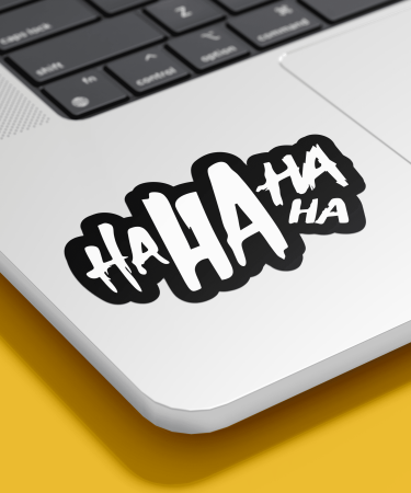 Highfive 3x3 inches Hahahaha Sticker self adhesive