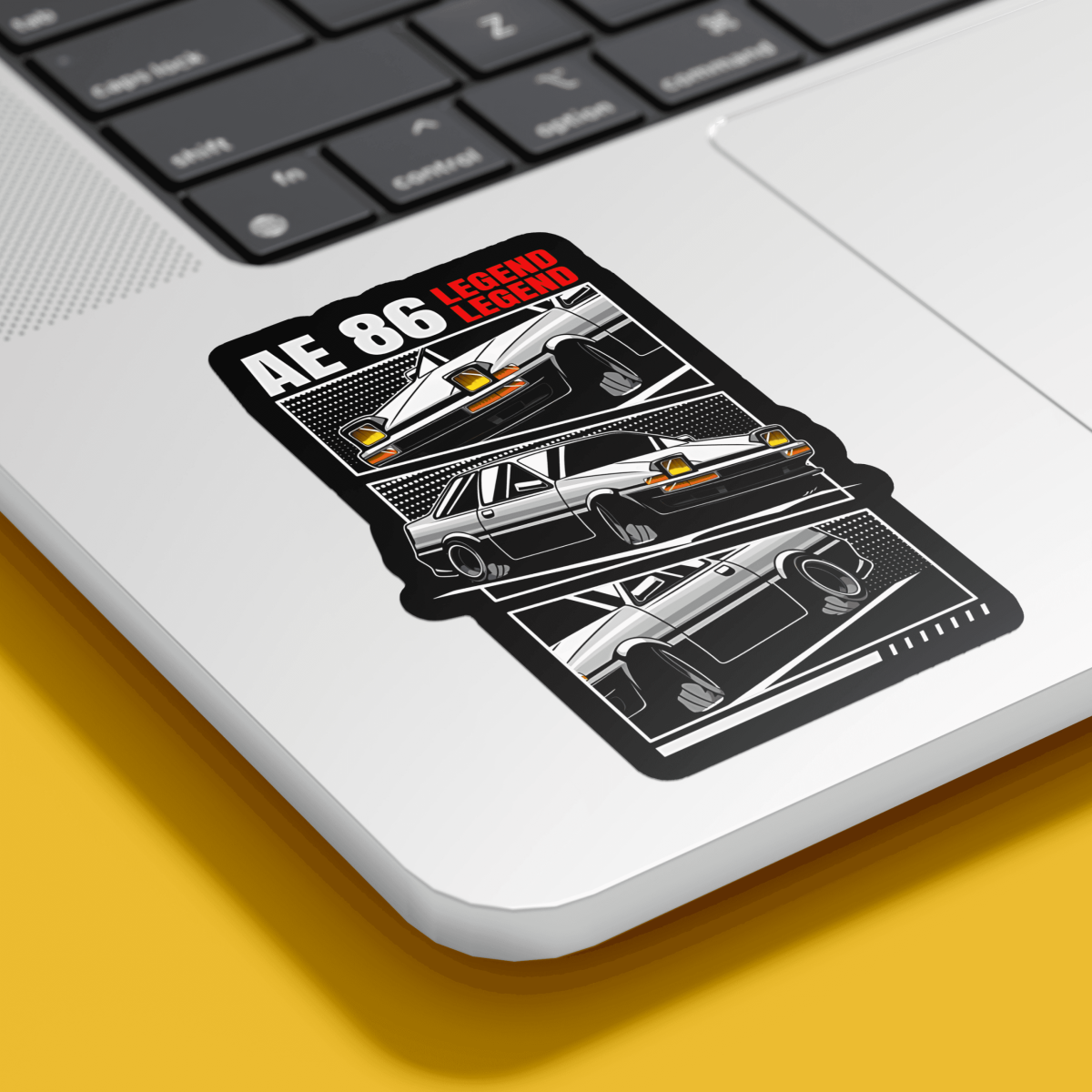 Highfive 3x3 inches Toyota AE86 Legend Sticker Self adhesive - Image 2