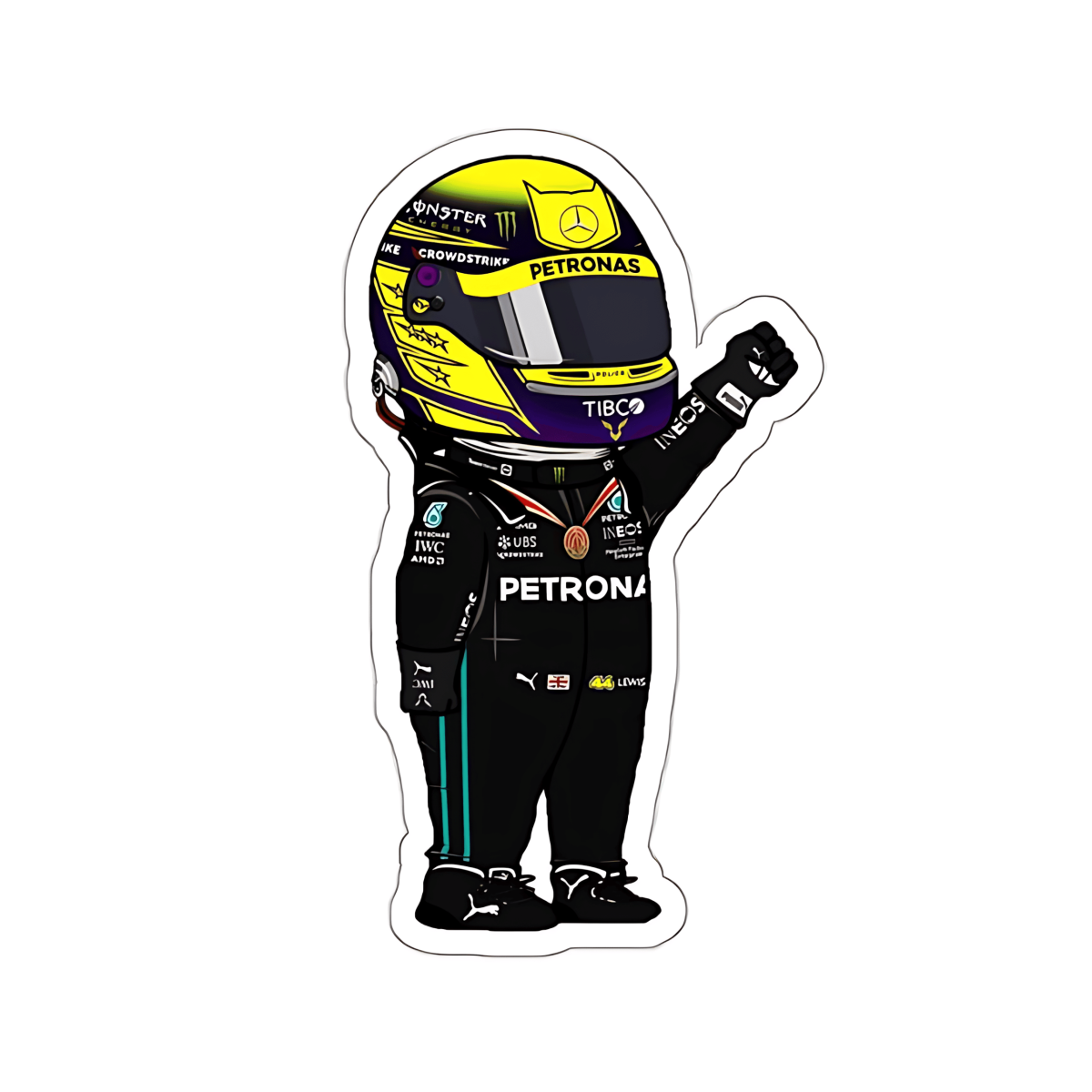 Highfive 3x3 inches Petronum Bike Sticker self adhesive