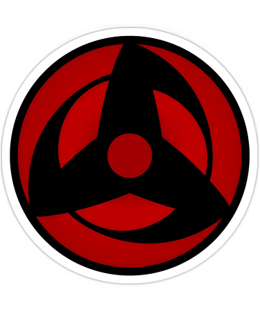 Highfive 3x3 inches Sharingan Sticker self adhesive