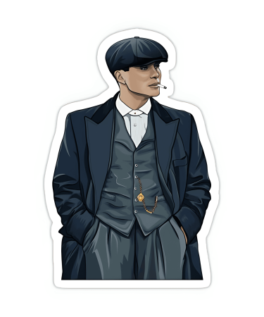 Highfive 3x3 inches Thomas Shelby Sticker self adhesive