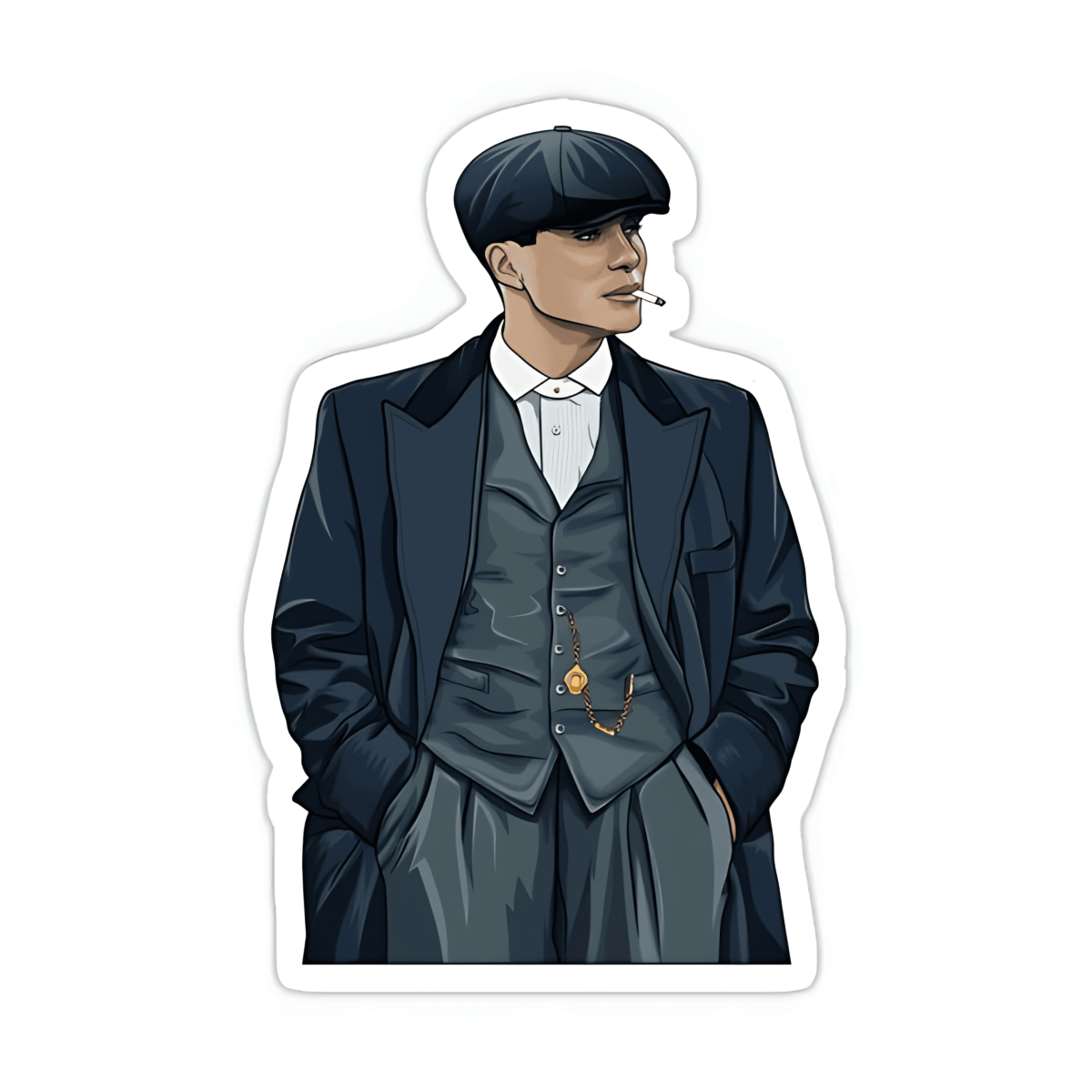 Highfive 3x3 inches Thomas Shelby Sticker self adhesive