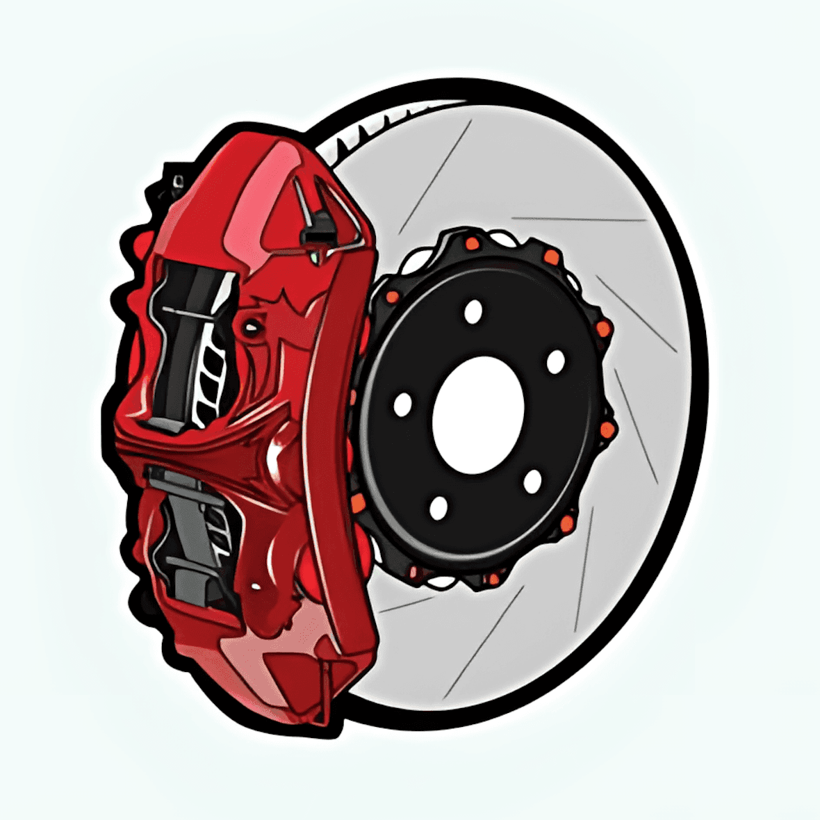 Highfive 3x3 inches Caliper Sticker self adhesive