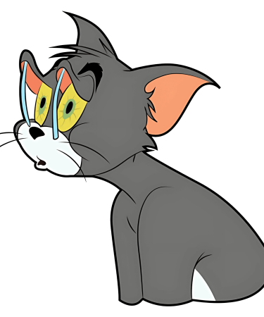 Highfive 3x3 inches Tom Can't Sleep Sticker self adhesive