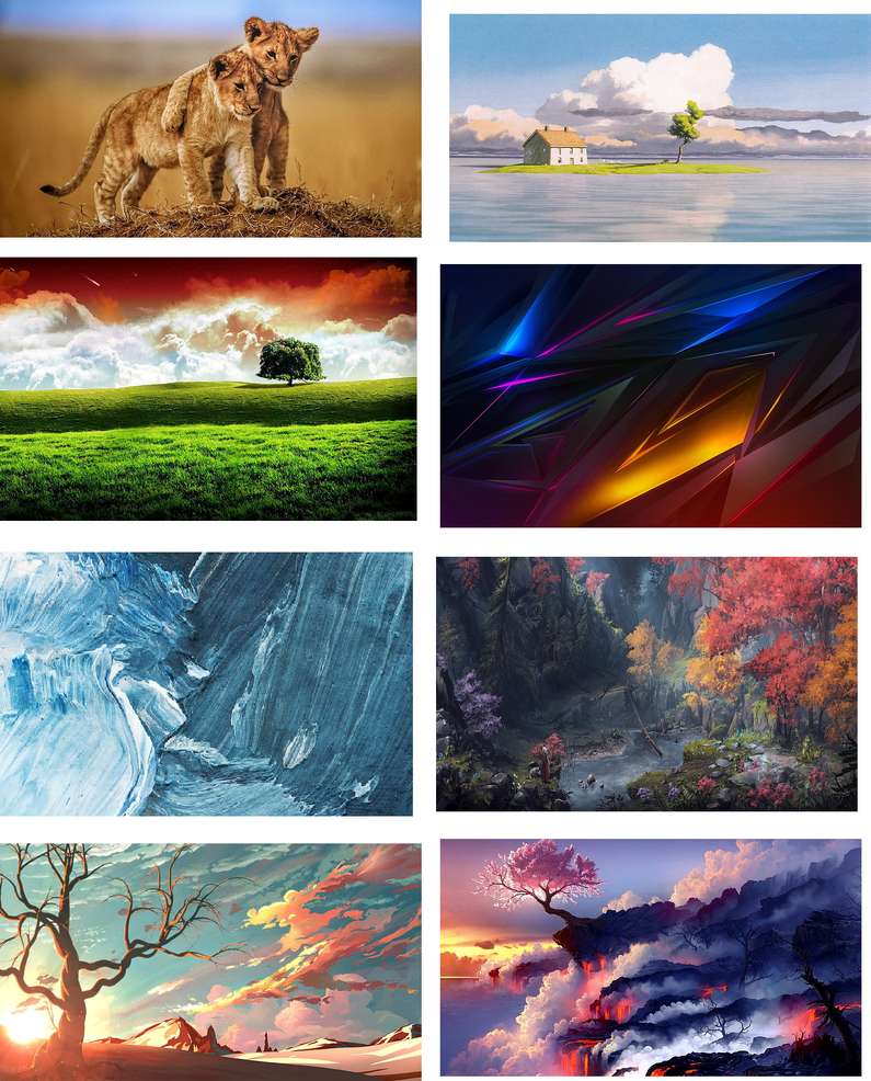 Highfive Mixing anime wall poster set of 8 self adhesive paper eazy to install 8.3x11.9 Inches a4 size |Glossy Finish|| Photographic Paper (11.9 inch 8.5 inch) back double sided tape