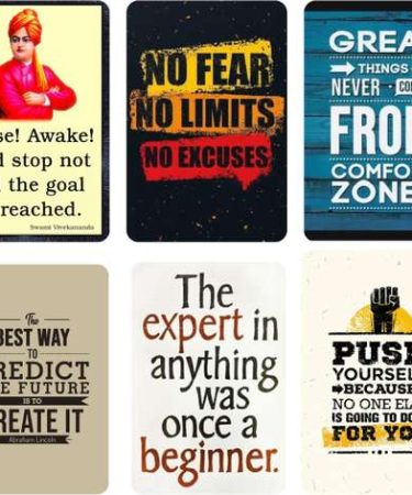 Highfive  10 PCS Gym Motivational Posters for Home, Gym Decor Wall Posters Wall Decoration  Poster (13.5 inch X 9.5 inch, ROLL) back double sided tape