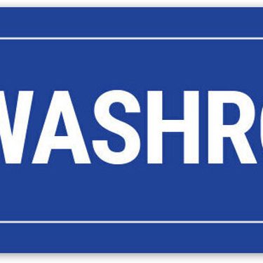 Highfive Plastic Washroom Name self adhesive