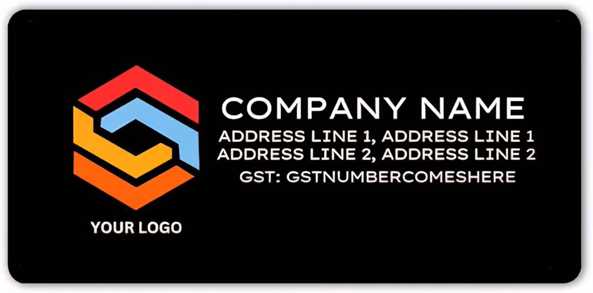 Stickers guru Customize Name Plate for Office with Color Logo - Office Name Board for Wall with GST Number Sign board waterproof 11 x 7 inche