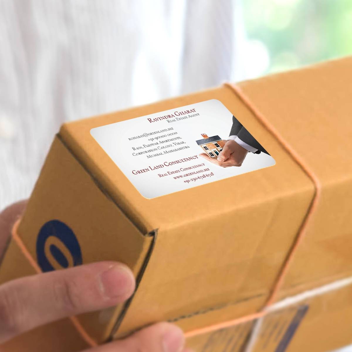 Stickers guru 100 Pcs Visiting Card Stickers with waterproof technology - Image 2