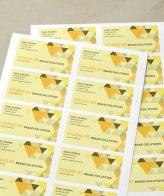 Stickers guru 100 Pcs Visiting Card Stickers with waterproof technology