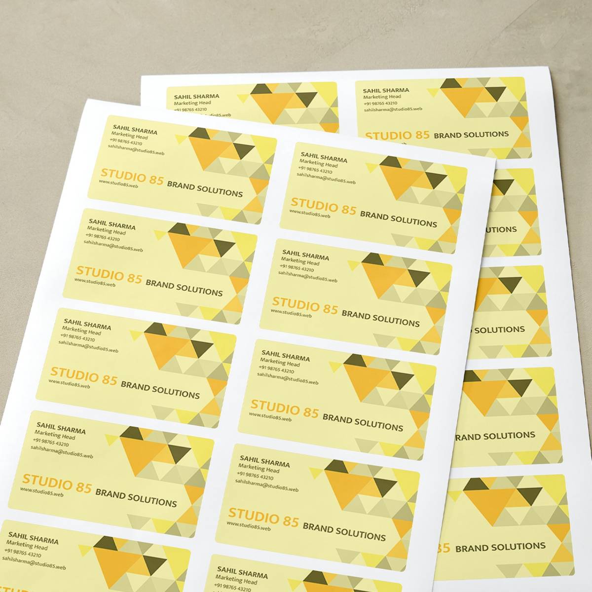 Stickers guru 100 Pcs Visiting Card Stickers with waterproof technology