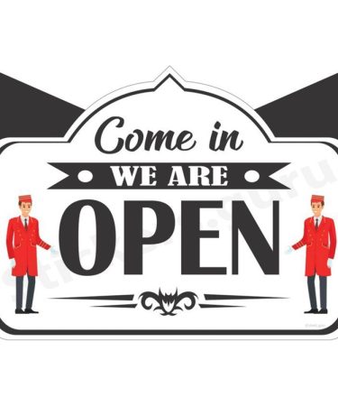 Come in we are open sign board stickers self adhesive