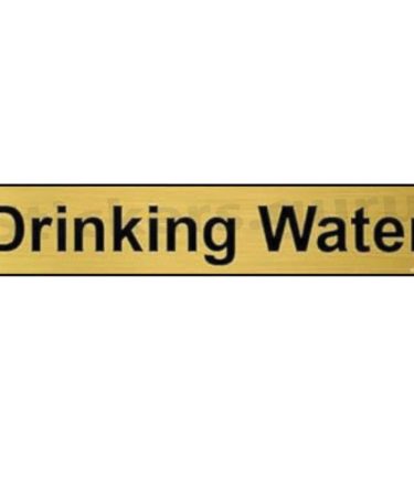 Drinking water yellow colour sign board stickers self adhesive