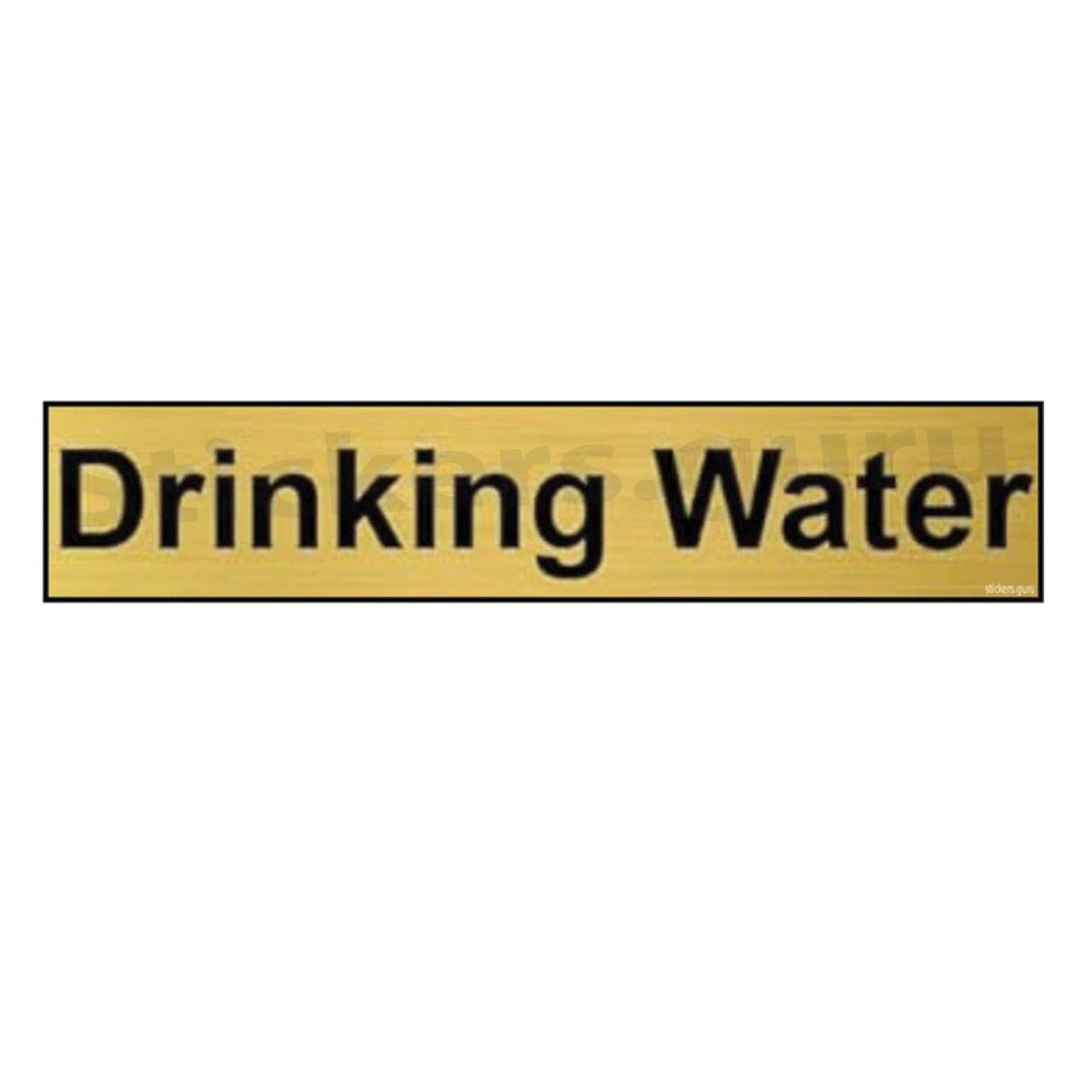 Drinking water yellow colour sign board stickers self adhesive