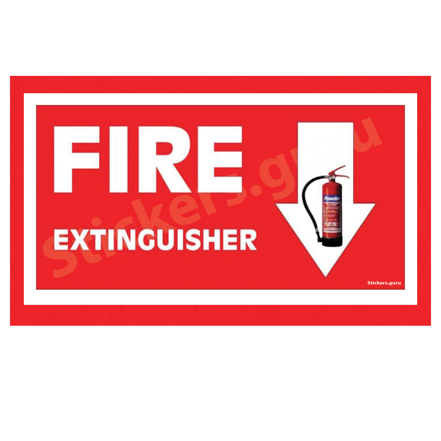 Fire extinguisher Sign Board Sticker self adhesive
