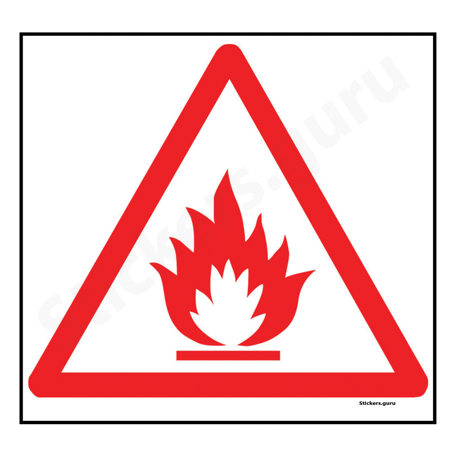 Fire pic Sign Board Sticker self adhesive