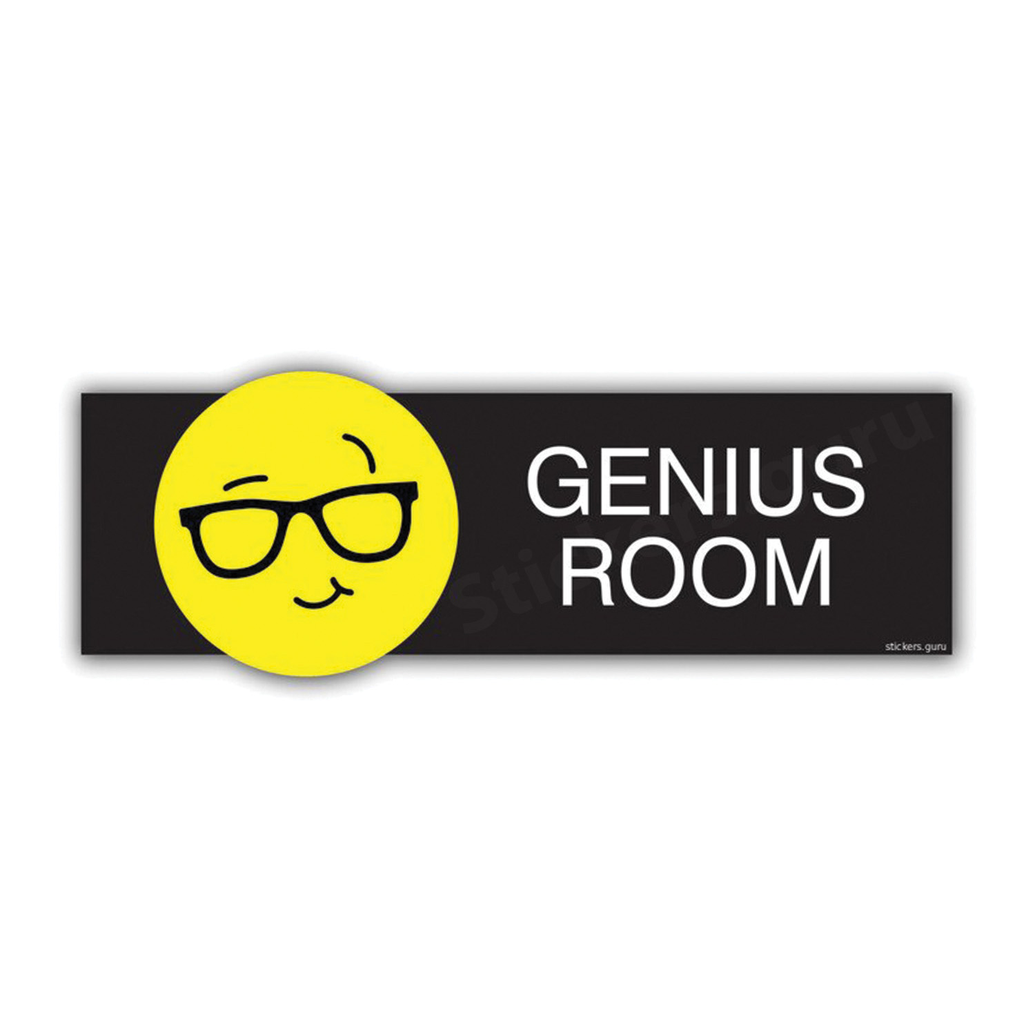 Genius Room sign board stickers self adhesive