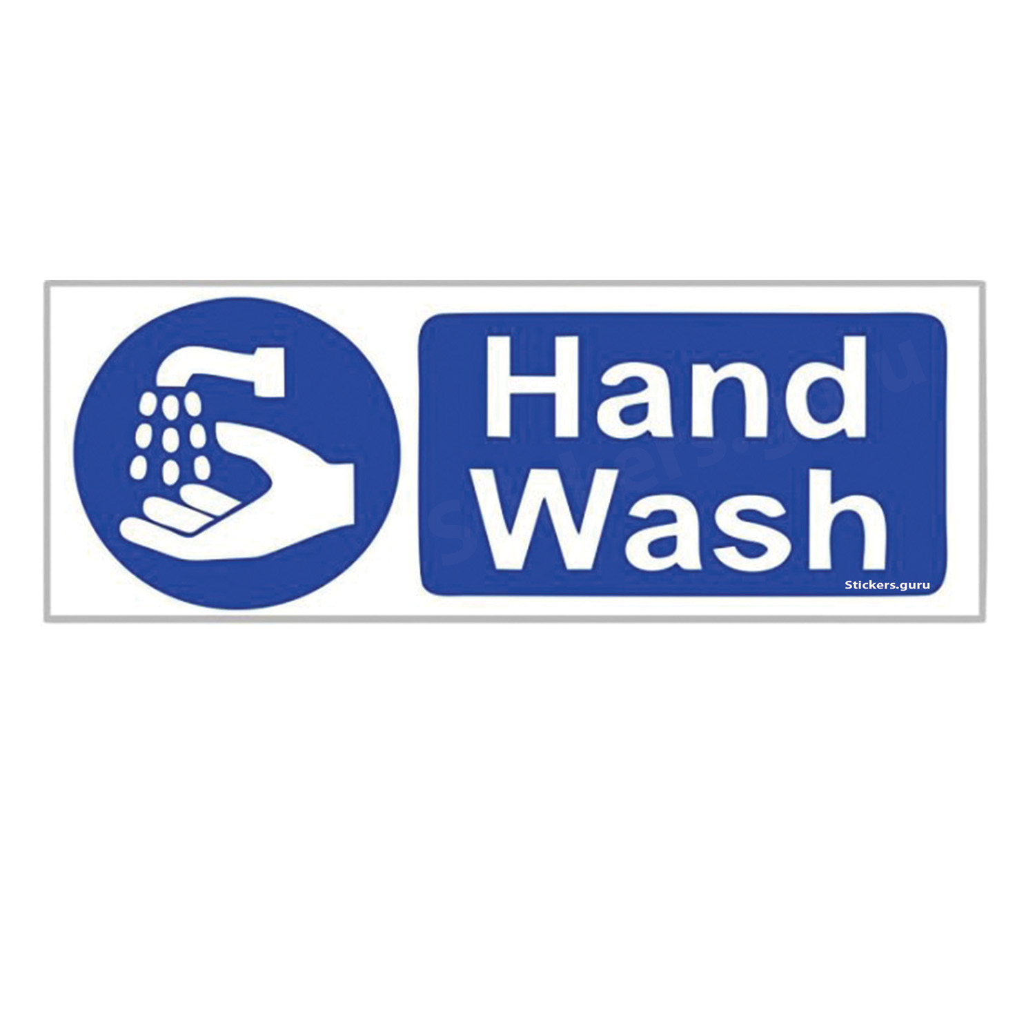 Hand wash sign board stickers self adhesive