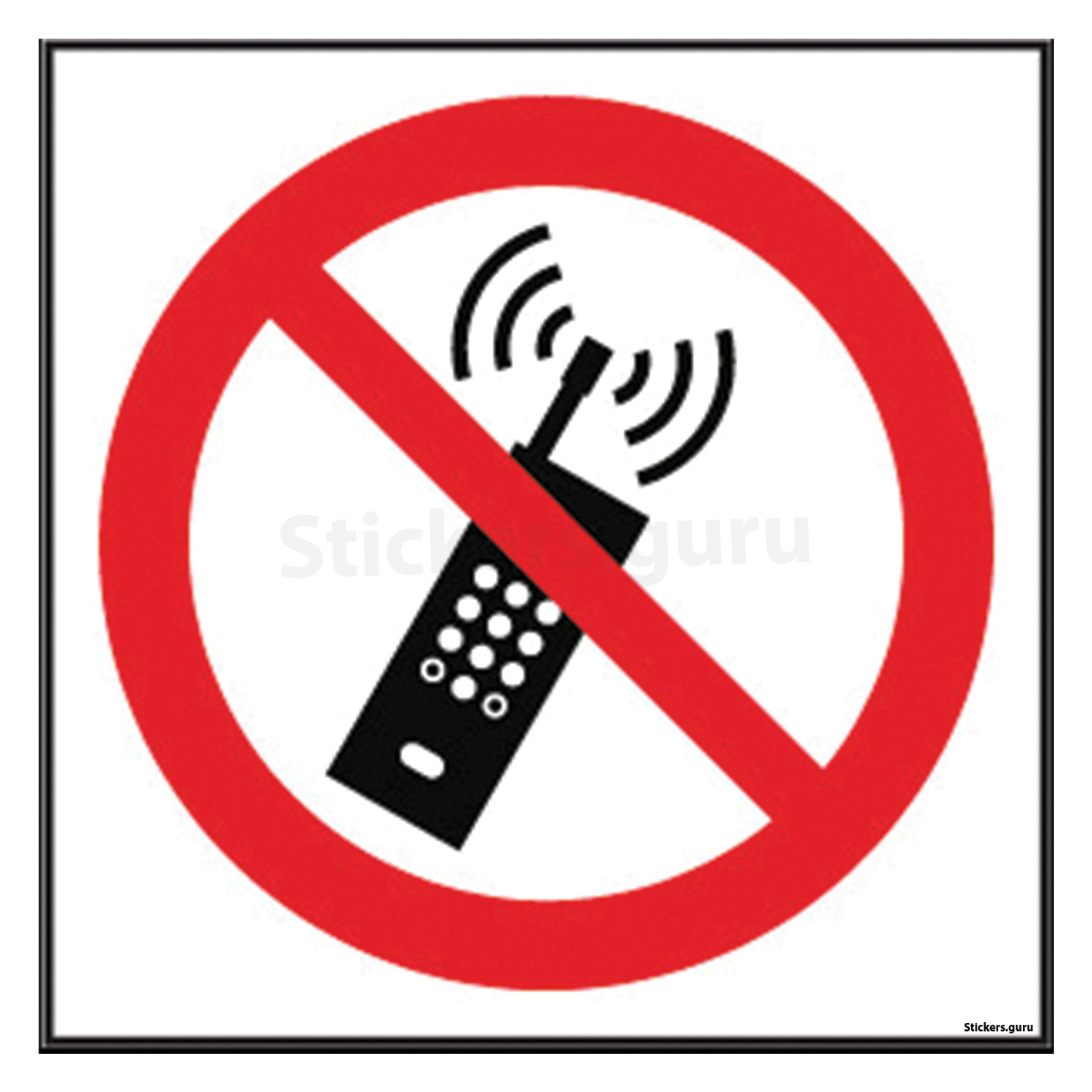 Highfive No mobile phone pic sign board stickers self adhesive
